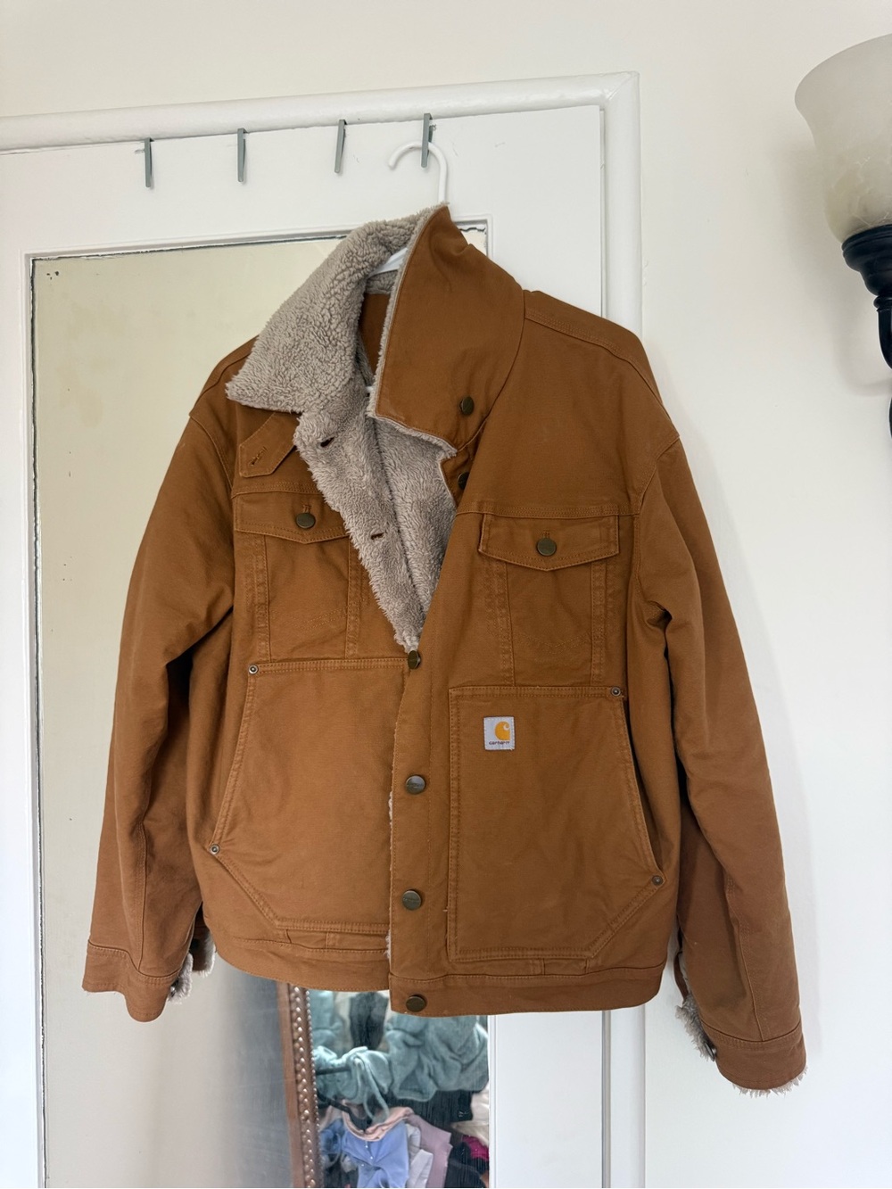 Carhartt Women’s Brown Sherpa-Lined Puffer Jacket